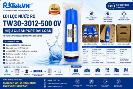 Lõi lọc RO TW-3012-500G CLEANPURE